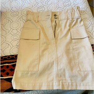 Cute cream mini skirt